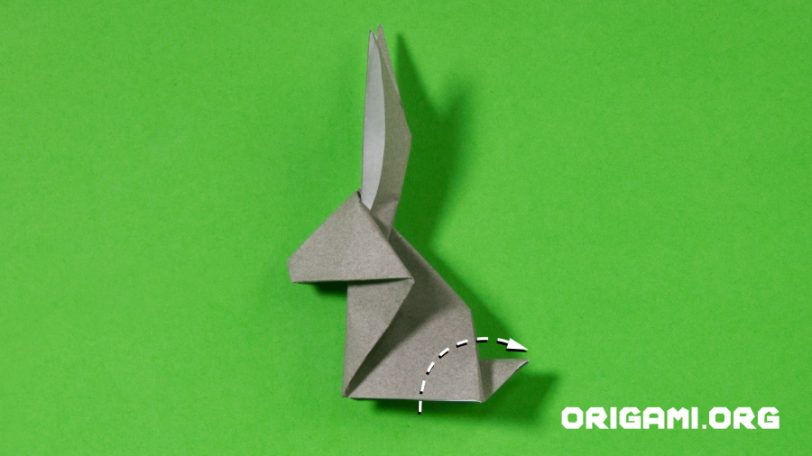 Origami-Kaninchen Schritt 22