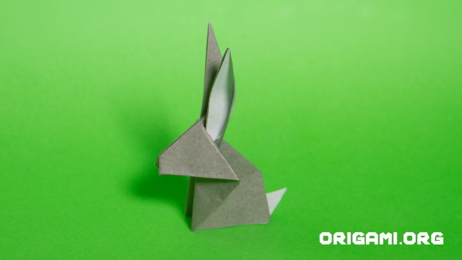 Origami-Kaninchen Schritt 25 Fertiggestellt